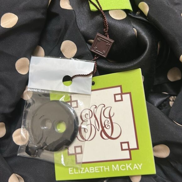 Elizabeth McKay Polka Dot Tie Waist Mini Silk Dress(Size 4) - Picture 14 of 14